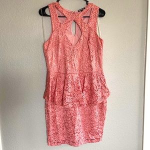 1X Peplum Charlotte Russe Mini Dress